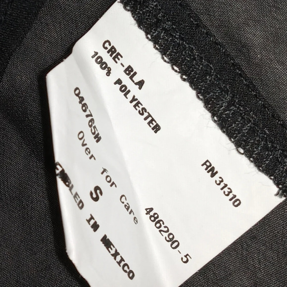 AB Studio EUC Black & White Sheer 3/4 Sleeve Top size small - Picture 3 of 8